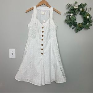 NWT Anthropologie Belted Eyelet Romper